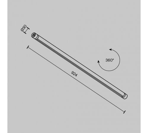 Трек подвесной Maytoni CA012-TRX-900-B