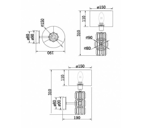 Бра Maytoni Talento DIA008WL-01CH