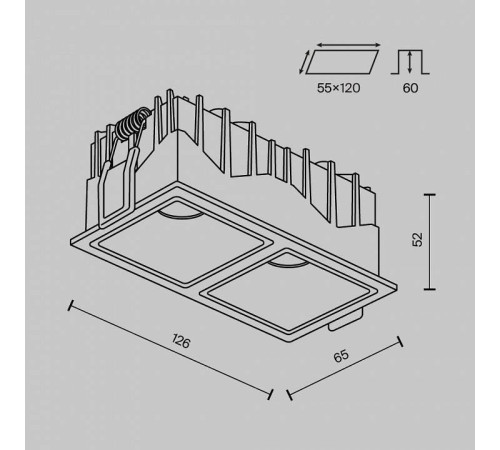 Встраиваемый светильник Maytoni Alfa LED DL043-02-10W3K-SQ-W-1