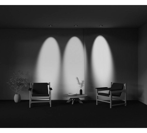 Встраиваемый светильник Maytoni Lens DL105-12W4K-B