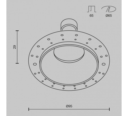 Встраиваемый светильник Share DL126-GU10-TRS-B