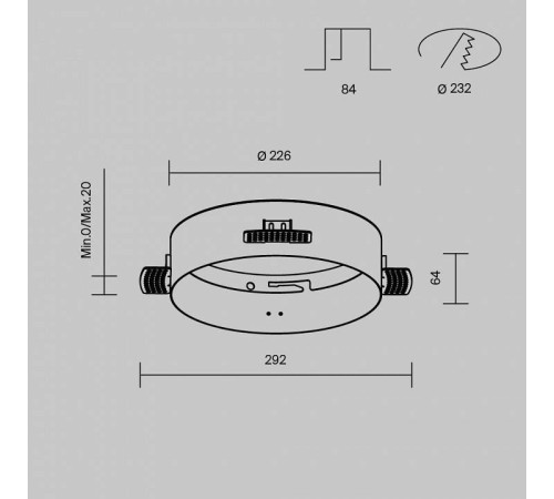 Крепление для встраивания светильника Maytoni Accessories DLA032-TRS24-W