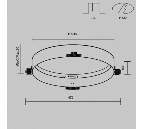 Набор креплений для встраивания светильника Maytoni Accessories DLA032-TRS45-W