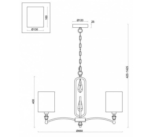 Подвесная люстра Freya Riverside FR1007PL-05BS