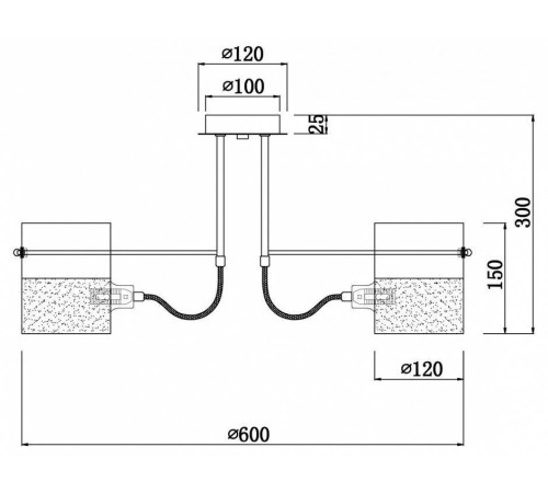 Люстра на штанге Freya Ampera FR2023PL-05CH