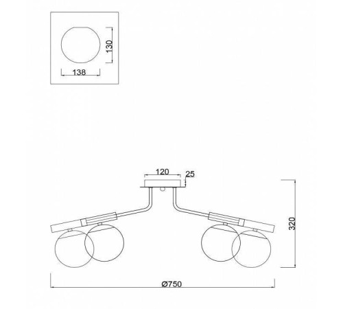 Потолочная люстра Freya Paolina FR5011CL-08B