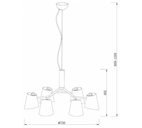 Подвесная люстра Freya Nordic FR5127PL-06B