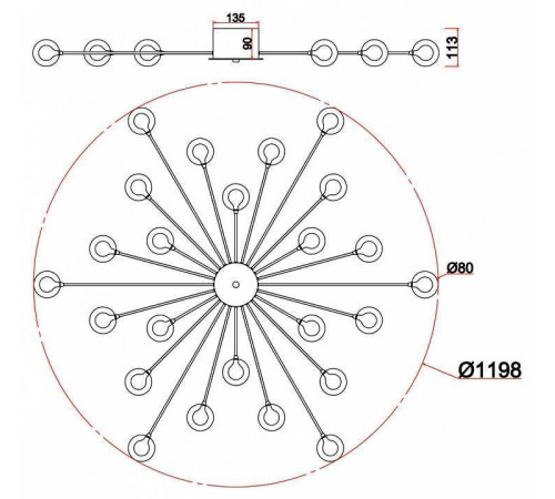 Потолочная люстра Freya Celebrity FR5242CL-24B1