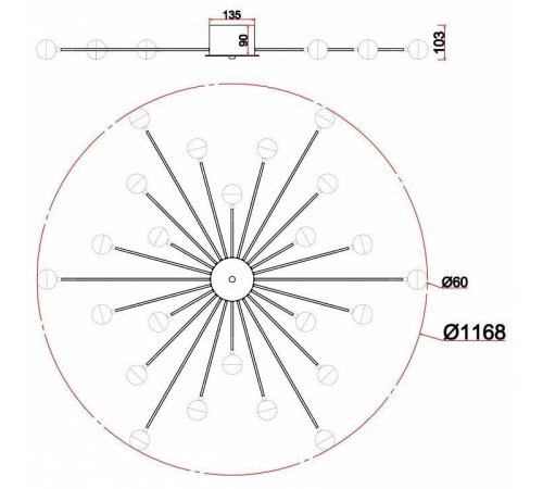 Потолочная люстра Freya Celebrity FR5242CL-24B