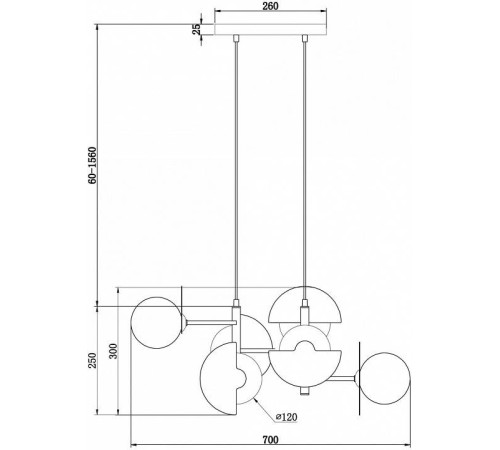 Подвесная люстра Freya Sepia FR5391PL-06BS