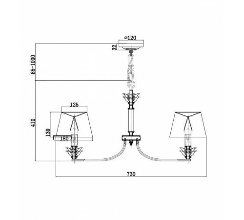 Подвесная люстра Maytoni Barbara H003PL-06MG