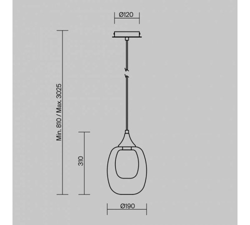 Подвесной светильник Maytoni Aura 1xE14 MOD016PL-01BS1