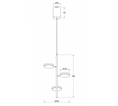 Подвесной светильник Maytoni Fad MOD070PL-L18WK