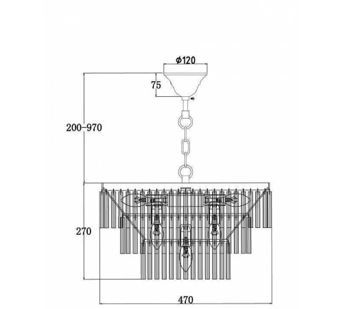 Подвесная люстра Maytoni Colonne MOD093PL-09BS
