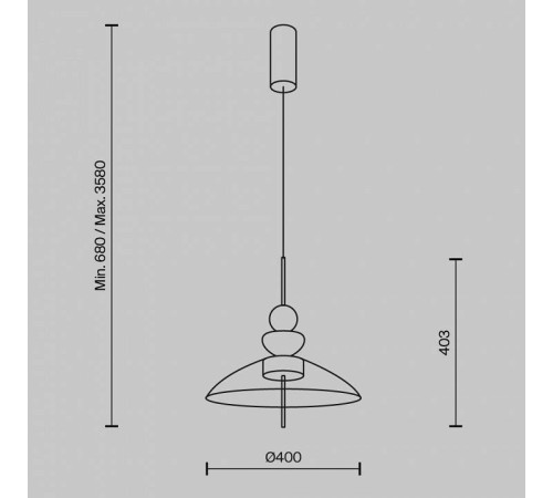 Подвесной светильник Maytoni Bangkok 12 Вт 3000K MOD185PL-L12CG3K3