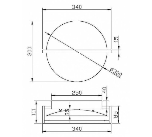 Накладной светильник Maytoni Mira MOD279WL-L14G3K