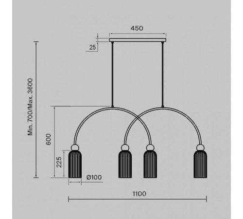 Подвесной светильник Maytoni Antic MOD302PL-04CG