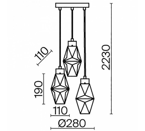 Подвесной светильник Maytoni Coctail time MOD325PL-03G