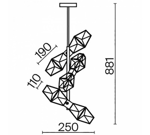 Люстра на штанге Maytoni Coctail time MOD325PL-06G1