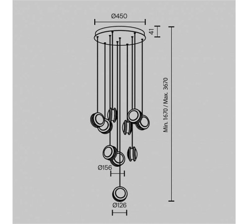 Подвесная люстра Maytoni Pharao MOD361PL-L41BS3K