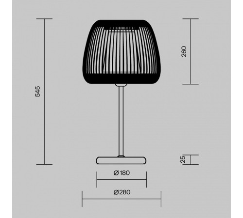 Настольная лампа декоративная Maytoni Kirigami MOD409TL-01B