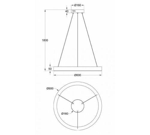 Подвесной светильник Maytoni Saturno MOD415PL-L45BS4K