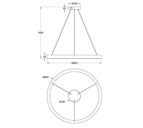 Подвесной светильник Maytoni Saturno MOD415PL-L60BS4K