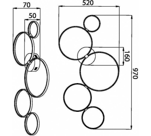 Потолочная люстра Maytoni Halo MOD448CL-L40WK