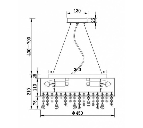 Подвесной светильник Maytoni Manfred MOD600PL-06W