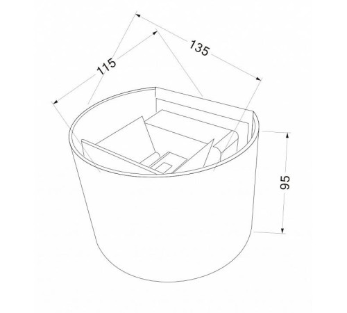 Накладной светильник Maytoni Fulton LED 6 Вт серый O573WL-L6GR