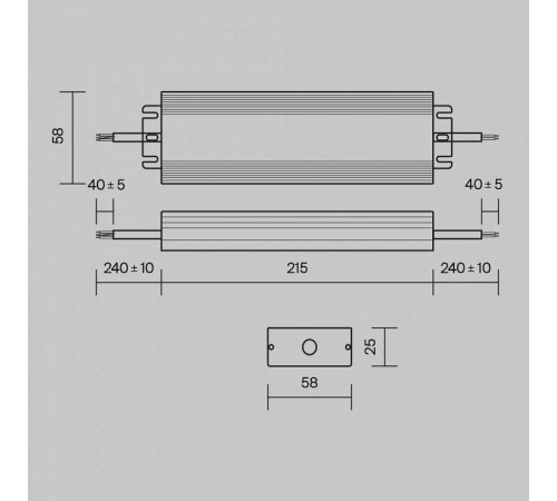Блок питания с проводом Maytoni Power Supply Magnetic PSL008-100W-48V-IP67