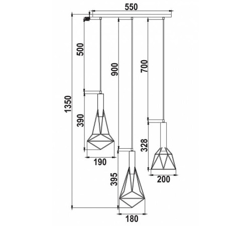 Подвесной светильник Maytoni Spider T021-03-B