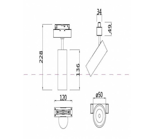 Светильник на штанге Maytoni Focus LED TR019-2-10W4K-MG