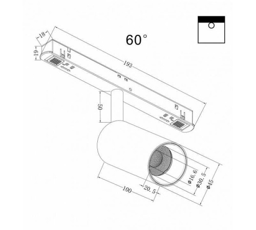 Светильник на штанге Maytoni Focus LED TR032-4-5W3K-W-DS-B