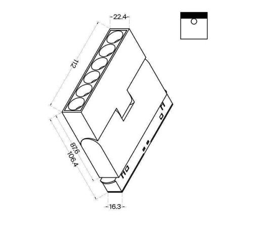 Накладной светильник Maytoni Points rot TR033-2-6W4K-B