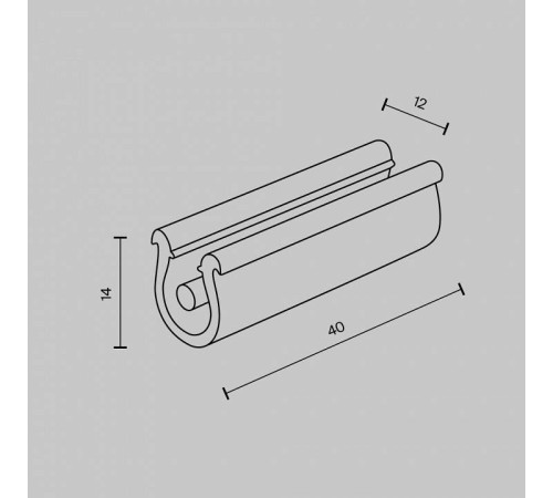 Крепление для треков-ремней Maytoni Accessories for system Parity TRA130BF-B
