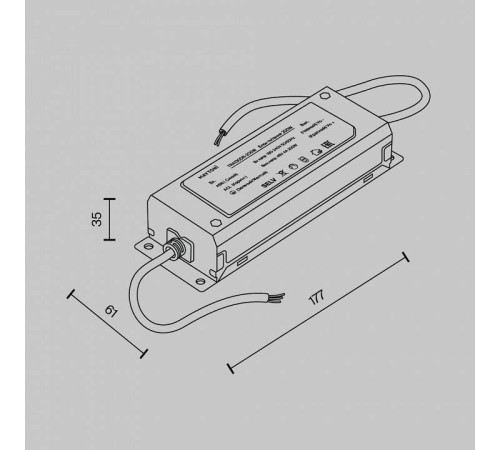 Блок питания с проводом Maytoni Power Supply Parity TRA130DR-200W