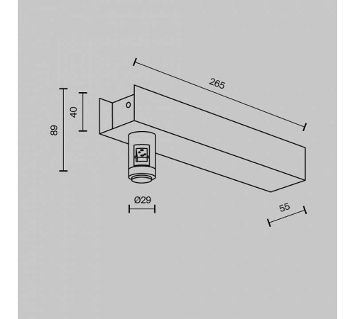 Основание на штанге Maytoni Accessories for tracks Flarity TRA155CW-BB-B