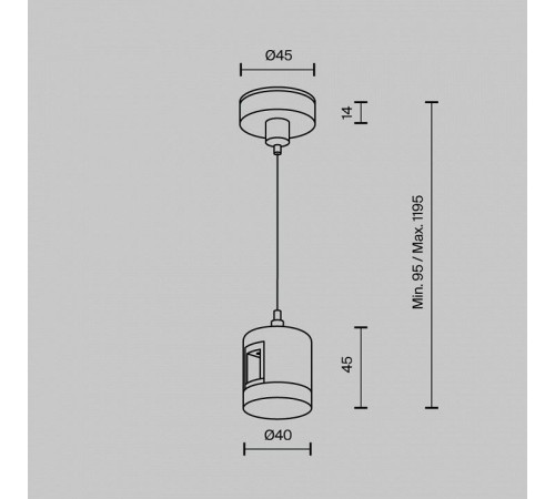 Подвес для трека Maytoni TRA157SW-IPC1-PT