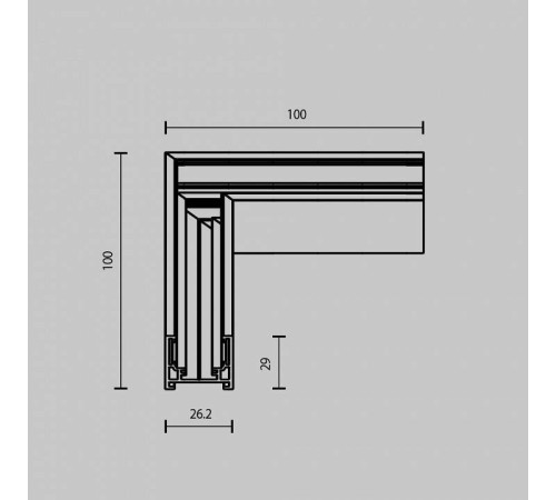 Соединитель угловой L-образный для треков накладных Maytoni Accessories for tracks Exility TRAM034CL-41W