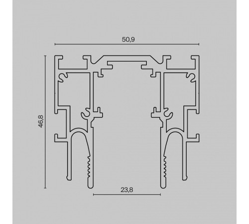 Трек встраиваемый Exility Busbar trunkings TRX034-SCCL-422B