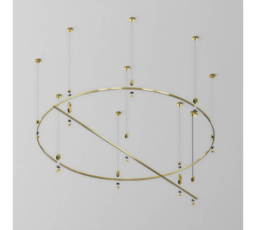 Шинопровод трековый накладной Maytoni Flarity круглый D1500 мм латунь TRX154-2SR-D1500-BS