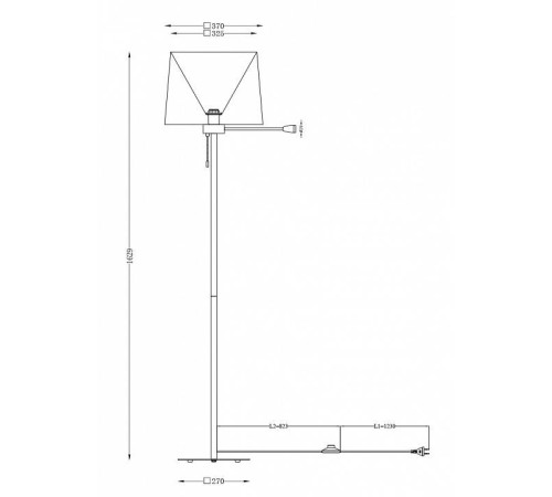 Торшер с подсветкой Maytoni Farel Z001FL-L3W-1B