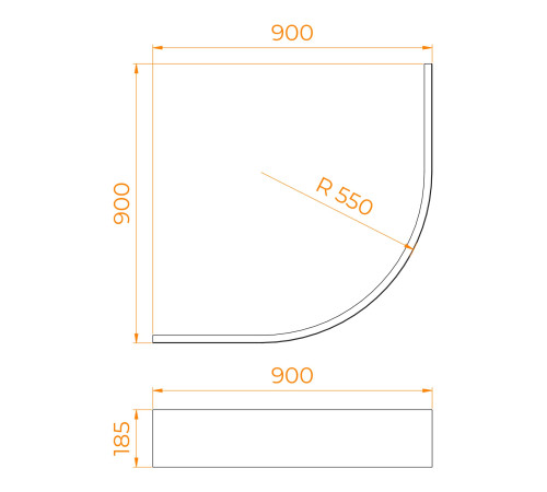 Экран для поддона RGW NP/STYLE 90x90 см 16230410-09