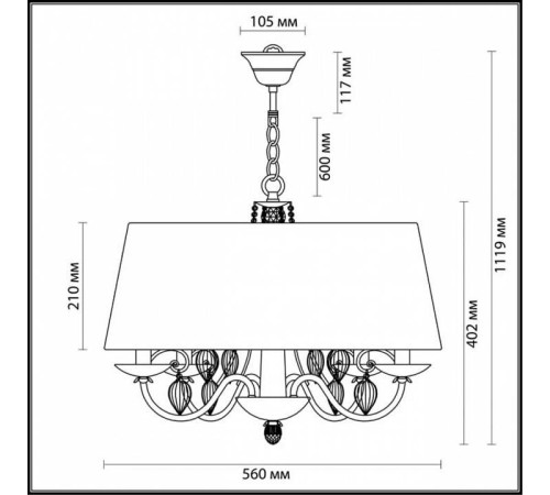 Подвесной светильник Odeon Light Niagara 3921/4