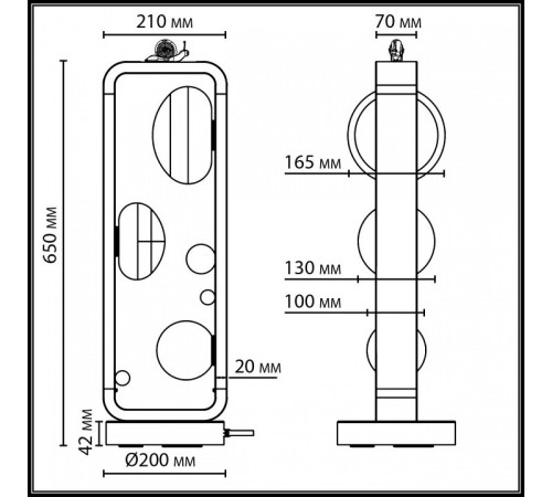Наземный низкий светильник Odeon Light NATURE 5434/3FB