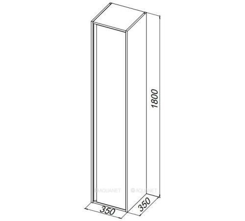 Шкаф-пенал Allen Brau ACTIVITY 35 L белый матовый/олива браш 1.34009.WM