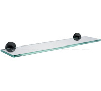 Полка стеклянная Allen Brau Priority 500 мм прозрачная крепеж черный матовый 6.31013-31