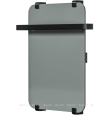 Полотенцесушитель Allen Brau INFINITY 600х440 мм зеркало с рейлингом 2.0 и креплением черный браш 00325656