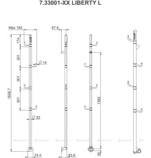 Полотенцесушитель электрический Allen Brau Liberty L 1659х182 мм черный матовый 7.33001-31
